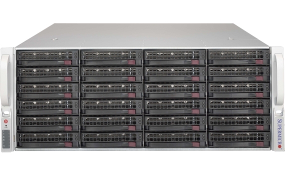 Supermicro Storage JBOD Chassis 4U 846BE1C-R1K03JBOD Up to 24 x 3.5" /Expander Backplanes(8xminiSASHD SFF-8643)