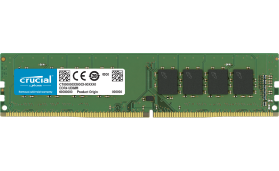 Crucial by Micron  DDR4  16GB 3200MHz UDIMM (PC4-25600) CL22 1.2V (Retail)