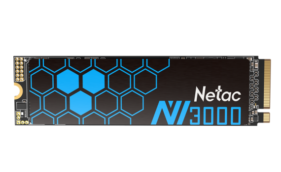 Твердотельный накопитель Netac NV3000 PCIe 3 x4 M.2 2280 NVMe 3D NAND SSD 500GB, R/W up to 3100/2100MB/s, with heat sink