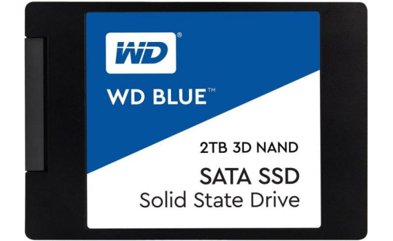 Накопитель твердотельный WD Твердотельный накопитель SSD WD Blue 3D NAND WDS200T2B0A 2ТБ 2,5" SATA-III (TLC)