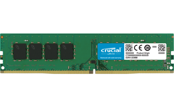 Crucial by Micron  DDR4  32GB 3200MHz UDIMM (PC4-25600) CL22 2Rx8 1.2V (Retail)